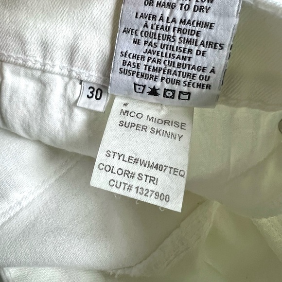 NWT Hudson Nico Mid-rise Super Skinny Jeans. White. Distressed. Size 30 - Picture 6 of 6